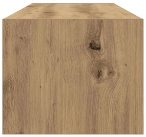 Aparador de TV vidaXL Carvalho Artesanal 100x31x25,5 cm Madeira de Eng