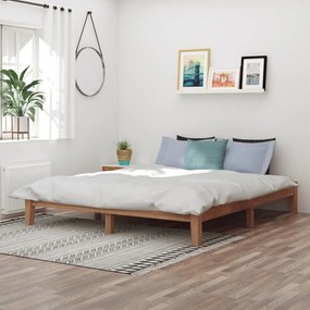 vidaXL Estrutura de cama 180x200 cm madeira de teca maciça