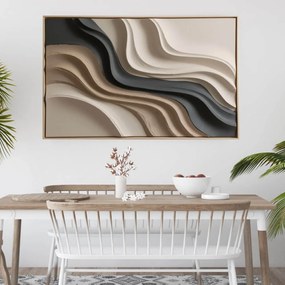 Autocolante retangular - Rio de areia e relevo ondulado dinâmico