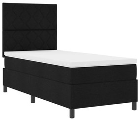 Cama Box com Colchão Preto 90x200 cm Tecido