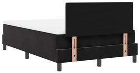 Cama Box Spring com Colchão Preto Casal Pequena Veludo