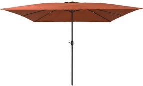 Guarda-sóis e Sombrinhas VidaXL Terracota Poliéster, Metal Grande