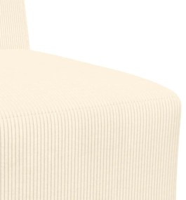 Poltrona 55 cm tecido corduroy creme