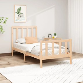 vidaXL Cama sem colchão 90x200 cm madeira de pinho maciça