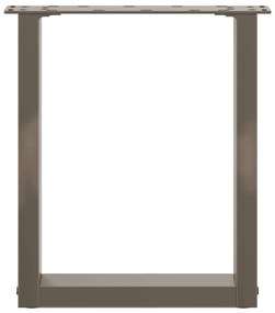 Pés para mesa de centro em formato de U, 2 peças, aço natural, 38 x (4