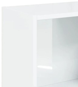 Estante 3 prat. 40x24x109cm madeira processada branco brilhante