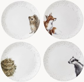 Pratos para bolo em porcelana Fine Bone China Royal Worcester, conjunto de 4
