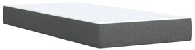 Cama com molas/colchão 80x200 cm tecido cinzento-escuro