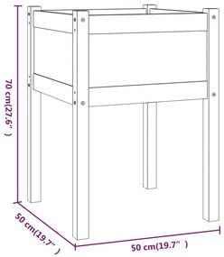 Vasos/floreiras de jardim 2 pcs 50x50x70 cm pinho maciço