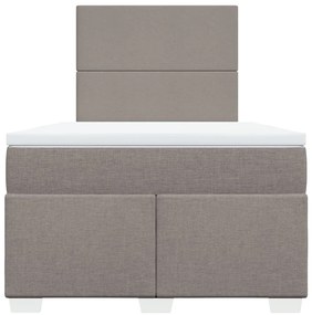 Cama com molas/colchão 120x200 cm tecido castanho-acinzentado