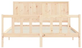 Cama sem colchão 160x200 cm madeira de pinho maciça