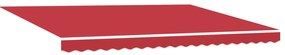 Toldo Retrátil Manual vidaXL com LED Vermelho 450x350 cm