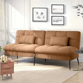 Sofá-Cama Reclinável com Capa Dobrável – Loulé – 3 Lugares – Castanho