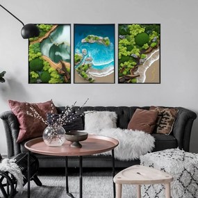 Autocolante de parede em três partes - Deep