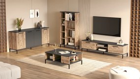Conjunto de Mobiliário de Sala de Estar RL6 – Pinho Atlântico Antracit