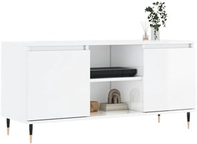 Móvel de TV 104x35x50 cm derivados de madeira branco brilhante