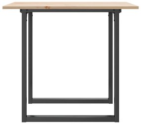 Mesa de jantar estrutura em O 90x90x75 cm pinho e aço