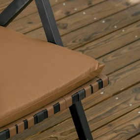 Conjunto de Jardim de 4 Peças em Vime Sintético com 2 Poltronas 1 Sofá de 2 Lugares e 1 Mesa de Vidro Castanho e Preto