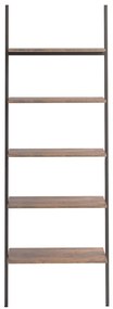 Unidade 5 prateleiras 64x34x185,5 cm castanho-escuro e preto