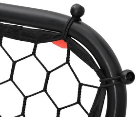 Rede de ressalto de futebol ajustável 84x73x60-80 cm aço preto