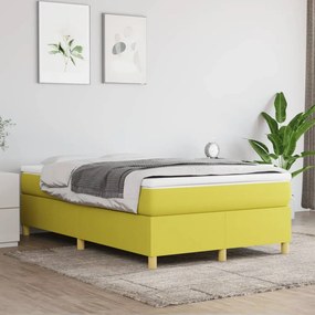 Estrutura de cama com molas 120x200 cm tecido verde