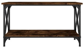 Mesa de centro 80x45x45 cm deriv. madeira/ferro carvalho fumado