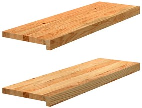 vidaXL Soleiras da janela 2 pcs 80x25x2 cm carvalho castanho-claro