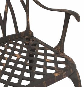 Cadeiras de Jardim vidaXL 2 pcs Alumínio Fundido Bronze