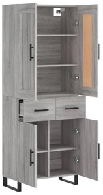 Armário alto 69,5x34x180 cm derivados de madeira sonoma cinza