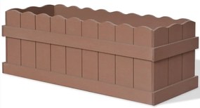 vidaXL Canteiro elevado para jardim WPC 70x25x25 cm castanho