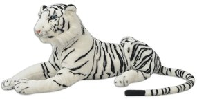 Tigre de peluche, branco, XXL