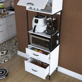 Armário Multiusos JE135 – Branco – 60 cm x 198,6 cm x 40 cm