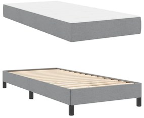 Cama Box Outros Cinzento-claro 90 x 190 cm tecido