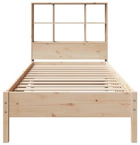 Cama com estante sem colchão 75x190 cm pinho maciço