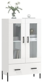 Aparador alto 69,5x31x115 cm derivados madeira branco brilhante