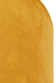 Abajur veludo amarelo 25/25/25 com interior dourado