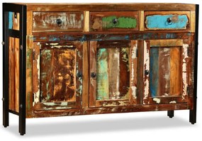 vidaXL Aparador de madeira reciclada maciça 120x35x76 cm