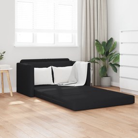 vidaXL Sofá-Camas para Piso 2 em 1 Preto 124x71x78 cm Tecido