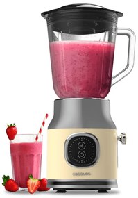 Liquidificador de copo RetroTwist Yellow de 800 W e com revestimento de titânio preto