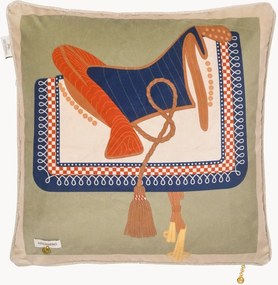 Almofada em veludo Antique Saddle