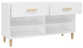 Sapateira 102x35x55 cm derivados de madeira branco brilhante
