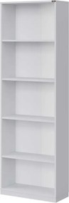 Estante “Lumi” — 64x26x182 cm — Design Moderno em Branco com Prateleir