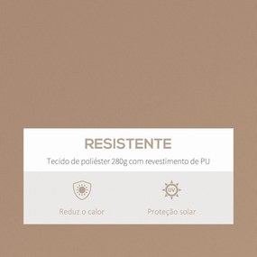 Toldo Manual Retrátil 350x250 cm Toldo para Varanda com Manivela de Me