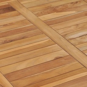 Mesa de jantar para jardim 80x80x80 cm madeira de teca maciça