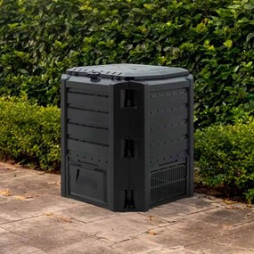 Compostor de 380L 72 x 72 x 83 cm Preto