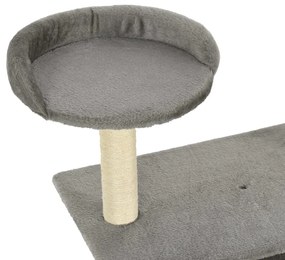 Árvore para gatos c/postes arranhadores sisal 95 cm cinzento