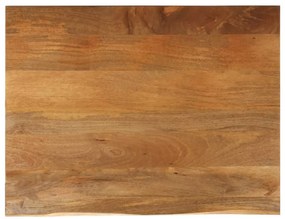 vidaXL Tampo de mesa c/ borda viva 110x80x3,8 cm mangueira maciça