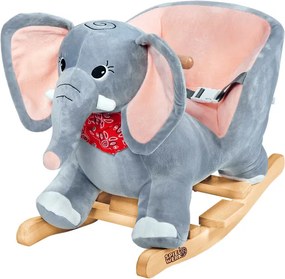 Balanço animal elefante com cinto de segurança 61 x 35 x 45 cm Cinzento