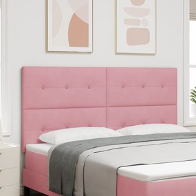 Cabeceira vidaXL Botões Estofada Rosa 180 cm Veludo