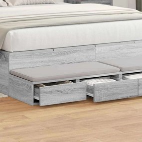Caixas de Cama vidaXL Cinzento Sonoma 135x36,5x16,5 cm Madeira Derivad
